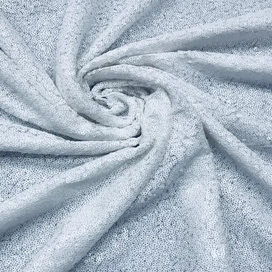 1 Yard Premium White Sequin Mesh Fabric 52/54 Inch Width {2}