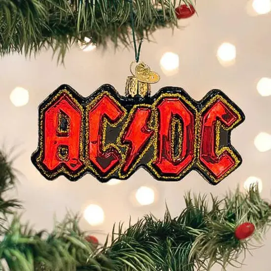 Old World Christmas 2.0 Inch Ac/Dc Christmas Tree Ornament , Australian Rock Band Red {3}