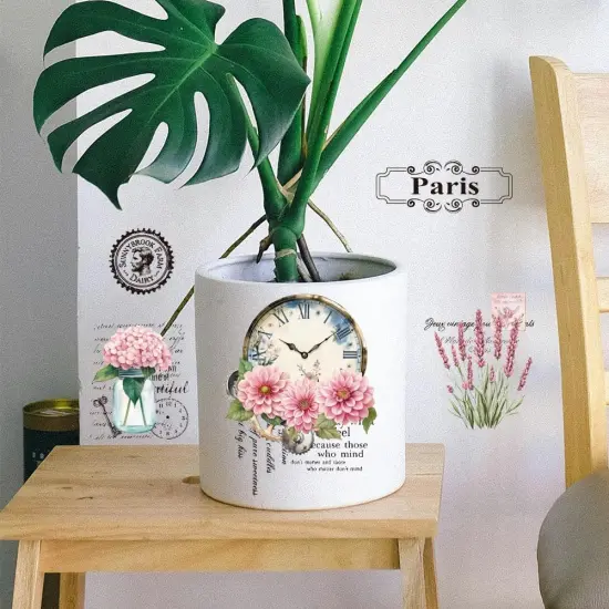 4 Sheets Flower Rub on Transfers for Crafts {3}