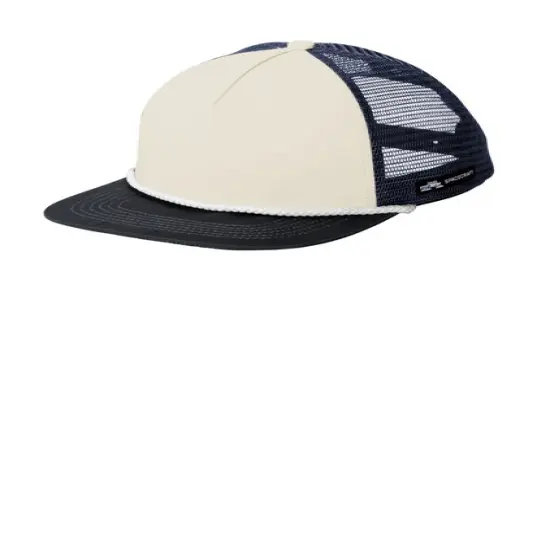 Limited Edition Spacecraft Trucker Cap Lightly Structured Mid Profile Nylon Front Mesh Back Midnight Navy/ White {1}