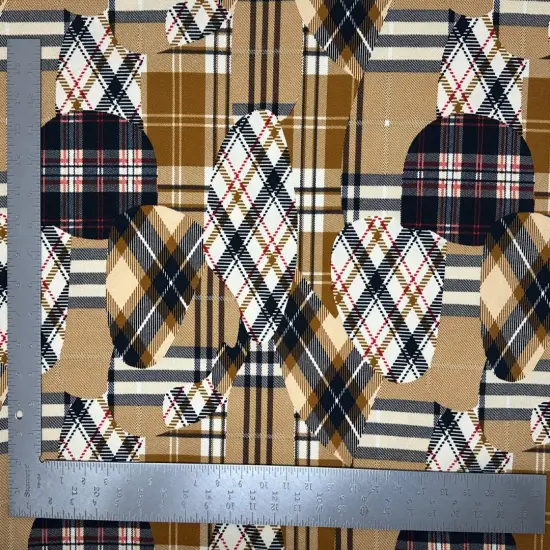 1 Yard Liverpool Knit Geometric Print Fabric Stretch Crepe Textured 58"-60" Width Gray {4}