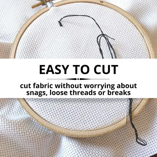 6PCS Aida Cloth 14 Count 3 Pieces Black Cross Stitch Fabric and 3 Pieces White Cross Stitch Fabric Cotton Embroidery Cloth for Needlework 14 Count for Craft Embroidery {2}