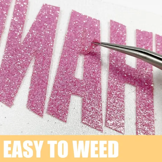 Rouge Pink Glitter HTV Transfer Vinyl Roll {4}