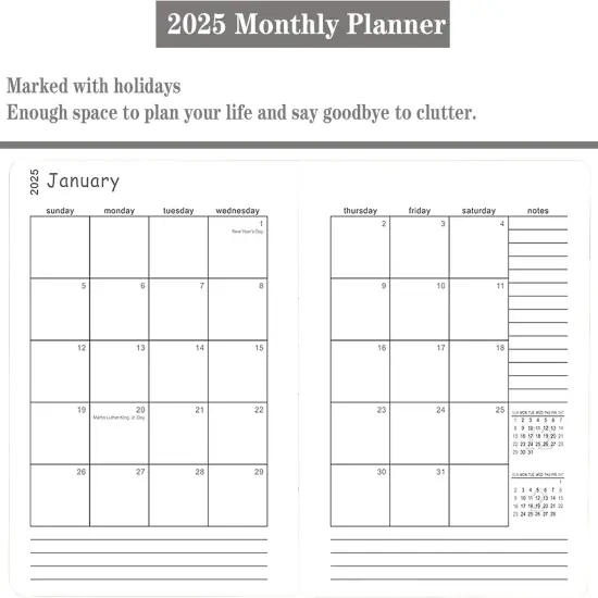2025 Daily Planner/Calendar, One Page Per Day, Daily Monthly Agenda Planner with Time Slots and Monthly Tabs, Jan - Dec 2025, 5.7" x 8.25" Appointment Book, Leather Cover (2025-Lake Green) {4}