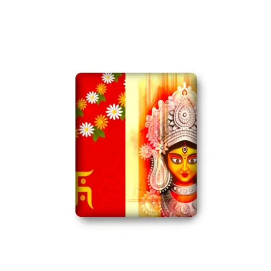 Happy Navratri Banner Indian Traditional Backdrop Cloth 5x8 Feet Indian Navratri Decor Pooja Wall Decor Indian Wall Art Photo Decor Banner Decorative Pooja Cloth Navratri Celebration {6}