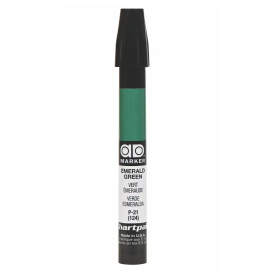 Chartpak AD&reg; Marker Green Color Family, Tri-Nib Emerald {1}