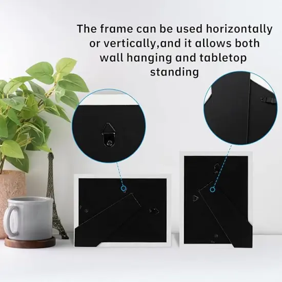 5x7 Picture Frame Set of 4, White Beaded Photo Frames Display Pictures 5x7 without Mat, Multi Photo Frames Collage for Wall or Tabletop Decor {4}