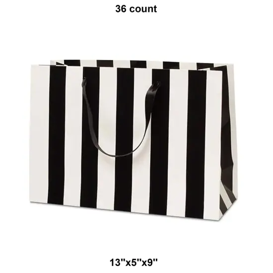 Mega Stripe Euro Totes 13" x 5" x 9" Stylish Durable Gift Bags {1}