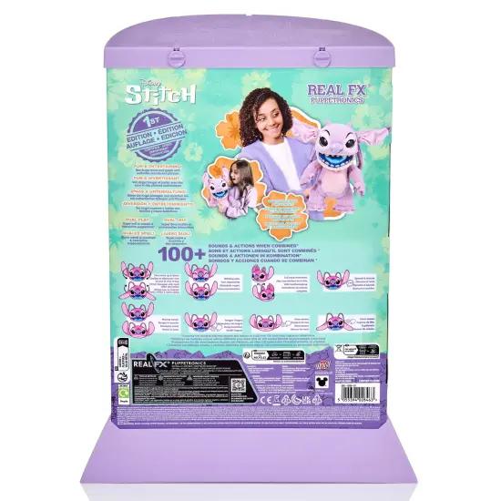 WOW! Stuff Disney Angel Puppetronic by RealFX | With a Limited 1st Edition Certificate | Looks, Feels & Sounds Real! | Disney's Lilo & Stitch | Over 100 Action & Sound Combinations | 18" High | Ages 6+ {6}