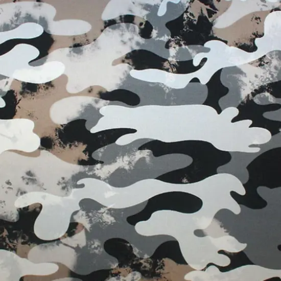 Smokey Camo Printed Spandex Fabric {1}