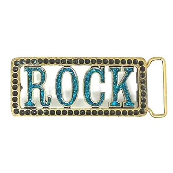 Belt Buckle Glazed Colored Babe Rock Love 1 Inch loop {1}