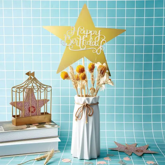 11 Inch Large Gold Stars Cutouts Gold Stars Party Decoration {5}
