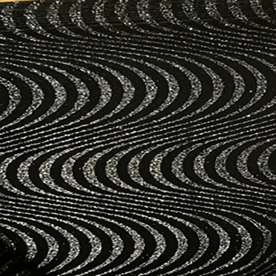 1 Yard Psychedelic Wave Glitter Velvet Fabric for Dancewear Costumes Cosplay Apparel 60 Inches Width Black Red {4}