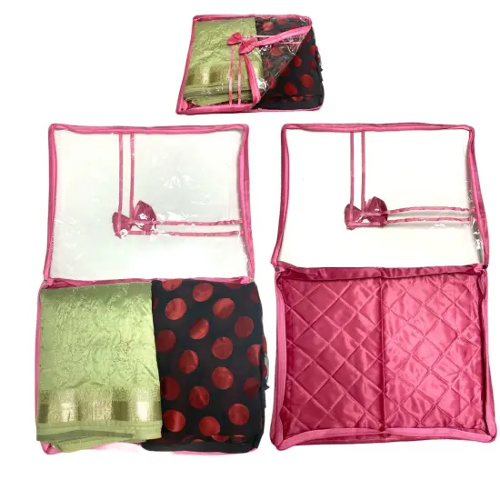 4 Pieces Velvet Sari Bags Saree Covers with Zipper Closure Cloth Cover Bags Organizer for Wardrobe and Gifting Storage Wedding Favor Birthday Anniversary {7}
