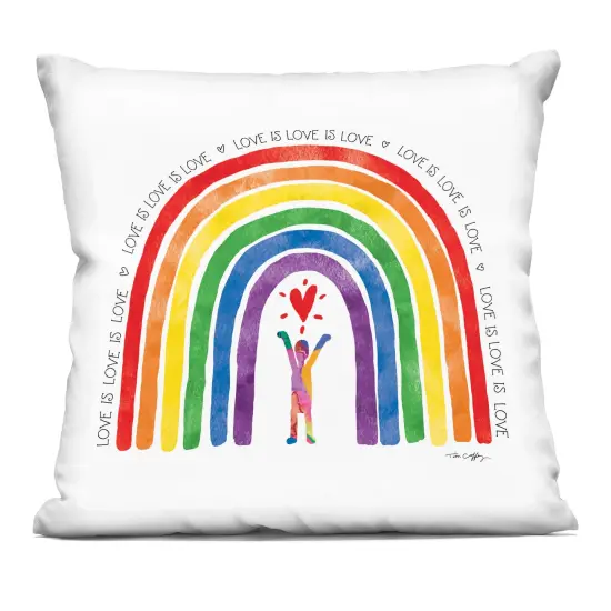 Stupell Industries Love Is Love Pride Inclusivity Indoor Pillow, 18 x 7 x 18 {1}