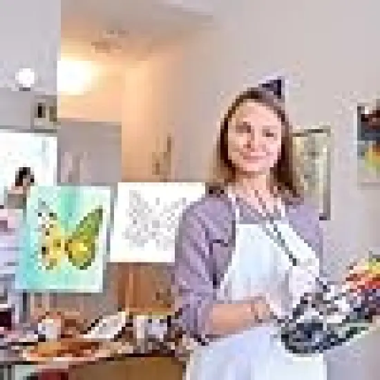 Butterflies Pre Printed Canvas for DIY Painting for Party Favors Supplies {2}