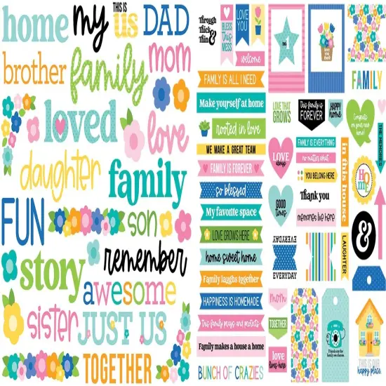 Bella Blvd Cardstock Ephemera-Words, Love Grows Here {3}