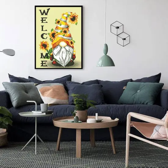 Gnome Stamped Cross Stitch Kits - Needlepoint Counted Cross Stitch Kits for Beginners {3}