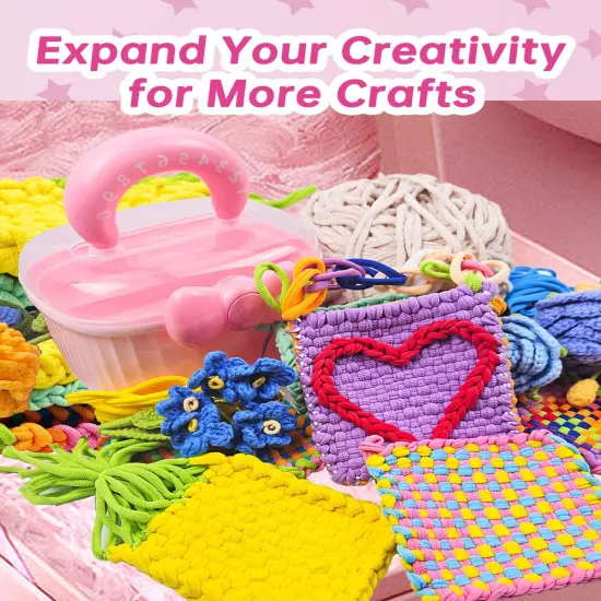 Weaving Loom Kit, Potholder Loom Craft Kit with 500 Pcs/10 Colors {4}