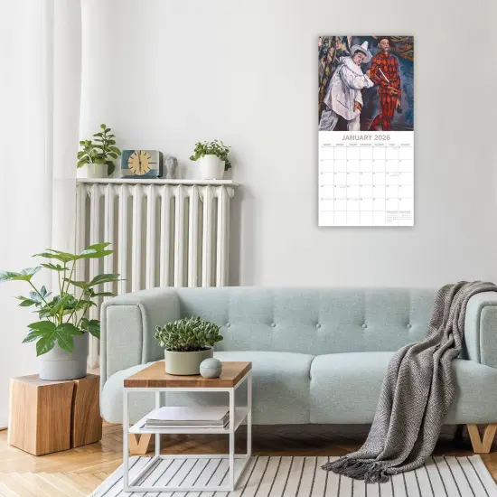 The Gifted Stationary 2026 Square Wall Calendar, Cezanne, 16-Month Arts & Antiques Theme Hanging Calendar with 180 Reminder Stickers, Month Planner for Home, or Creative Spaces, 12x12 In Multicolor {2}
