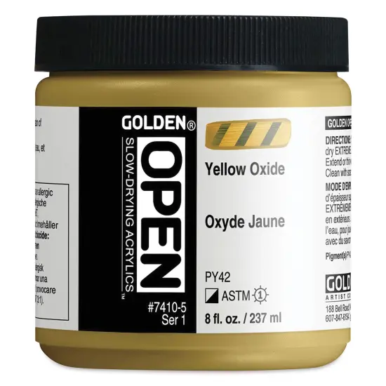 Golden Open Acrylics - Yellow Oxide, 8 oz Jar {2}