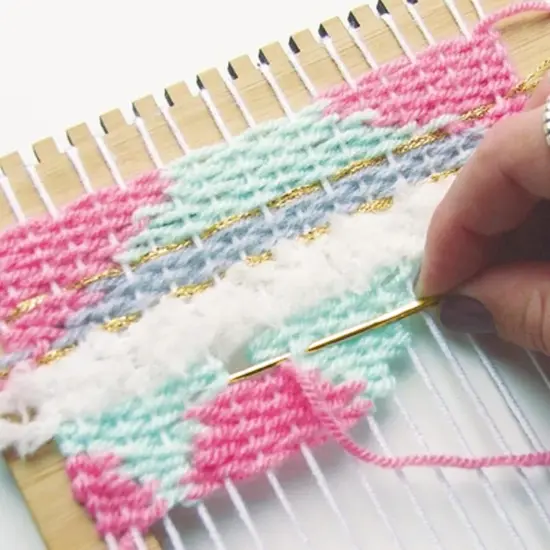 Weaving Loom Kit: Wooden Tapestry Loom with Yarn {4}