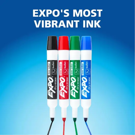 Low Odor Bullet Black Dry Erase Markers {6}