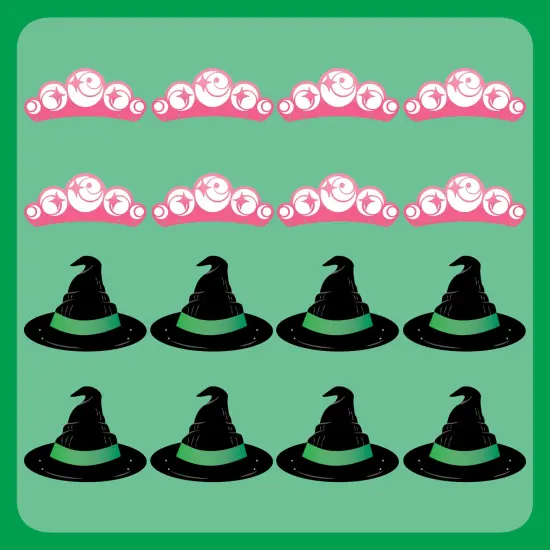 Big Dot of Happiness Paper Witch Hat and Pink Crown Headbands, Pink and Green Girls' Birthday Party, DIY Halloween Costume Party Hat Favors, 16 Count {6}