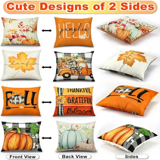 Fall Decorations Pillow Covers {2}