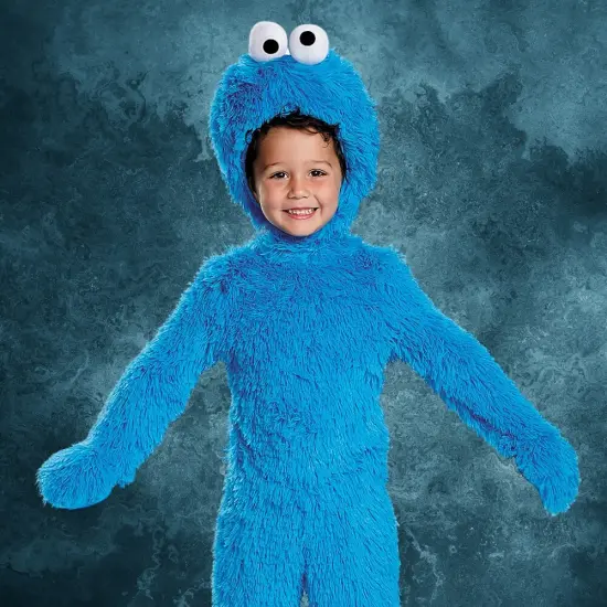 Baby Extra Deluxe Cookie Monster Costume Plush Jumpsuit and Headpiece {4}
