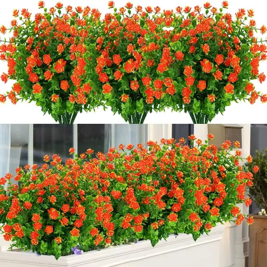 6 Bundles Outdoor Artificial Flowers {1}