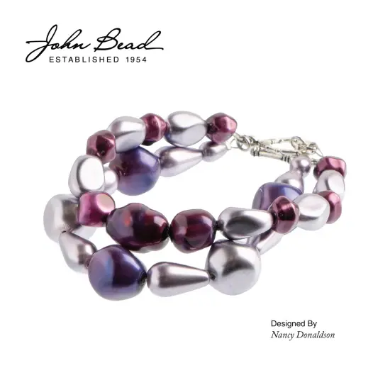 John Bead Mixed Czech Glass Beads Vial, 100g Purple Velvet {2}