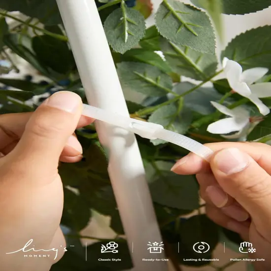 Navy Outdoor Hanging Party Reception Floral Garland Arrangement Decor {6}