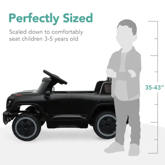 Best Choice Products 6V Kids Ride On Car Truck w/ Parent Control, 3 Speeds, LED Headlights, MP3 Player, Horn Black {4}
