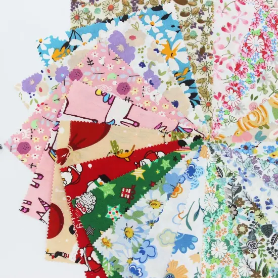 42Pcs 4" x 4" (10cm x 10cm) Pre-Cut Cotton Fabric Squares for Quilting {4}