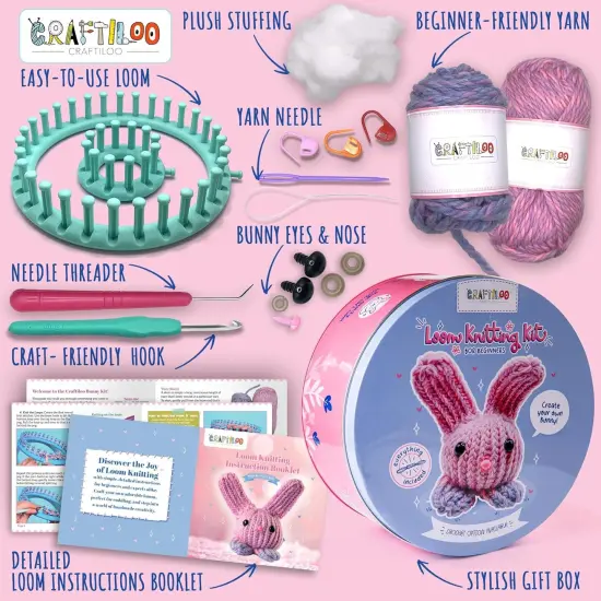 Bunny Loom Crochet kit for Kids for Beginners {2}