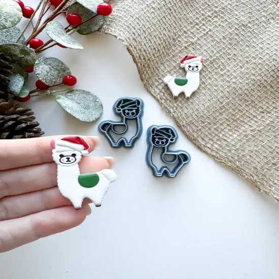 HOLIDAY LLAMA | CHRISTMAS 2024 | CLAY CUTTER {3}
