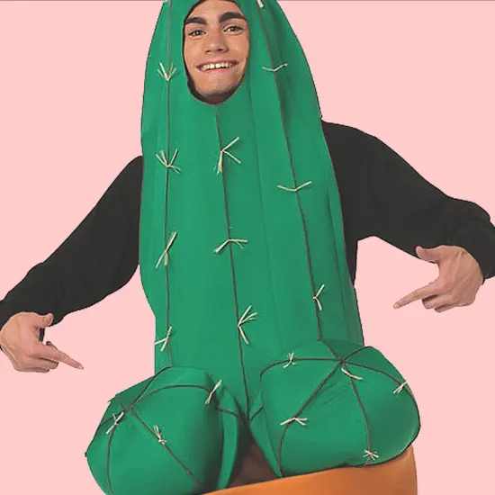Funny Happy Cactus Adult Costume Tunic for Halloween Parties and Events {5}