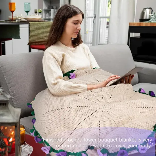 Flower Bouquet Blanket Crochet Kit for Beginners {3}