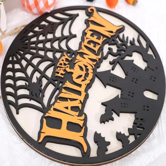 Happy Halloween Wooden Hanging {6}