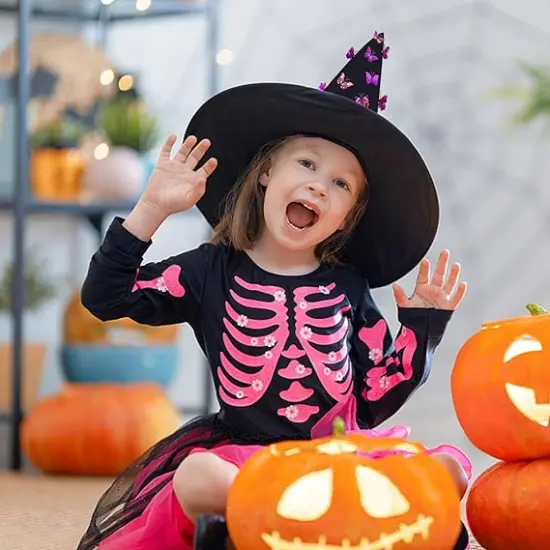 6 Pcs Halloween Witch Hat with 40 Butterflies {5}