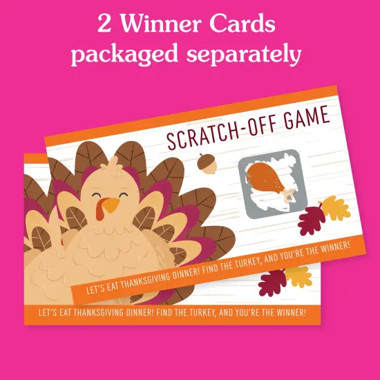 Big Dot of Happiness Fall Turkey Scratchers, Fun Happy Thanksgiving Dinner Party Family-Friendly Activity, Party Game Scratch Off Cards - 22 Count {4}