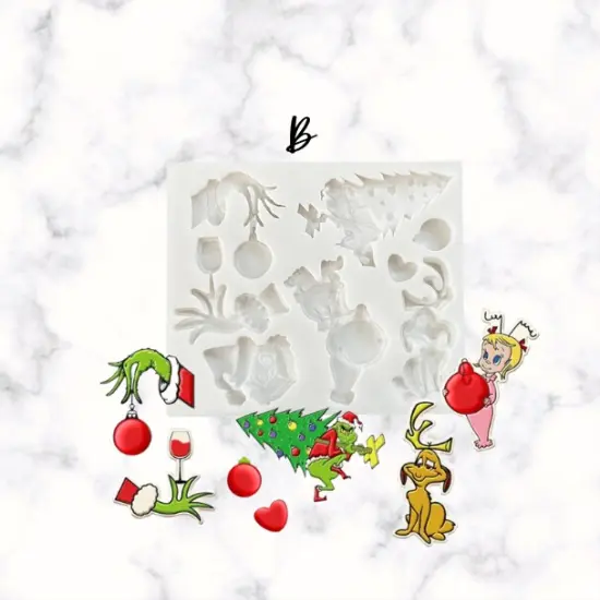 Christmas Grump Theme Silicone Mold {3}
