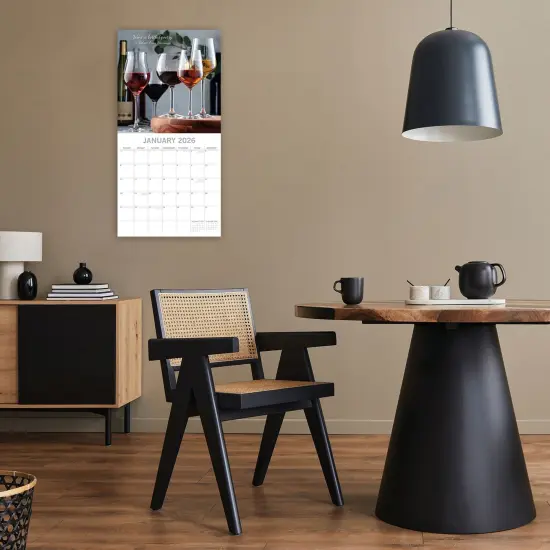 The Gifted Stationary 2026 Square Wall Calendar, Wine, 16-Month Food Theme Hanging Calendar with 180 Reminder Stickers, Month Planner for Home, or Creative Spaces, 12x12 In Multicolor {2}