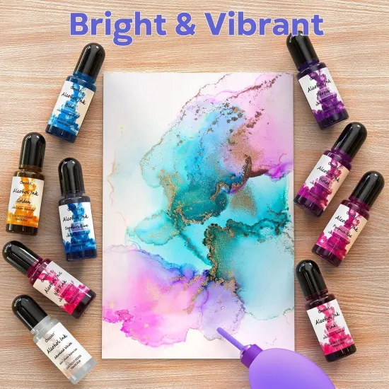 Alcohol Ink Set 24 Vibrant Colors Resin Dye High {5}