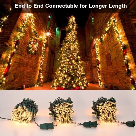 Clear Christmas String Lights - 300 Count, 69.6FT (Warm White) {2}