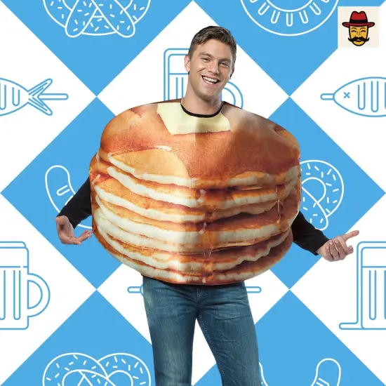 Get Real Stacked Pancakes Costume Funny Breakfast Tunic {5}