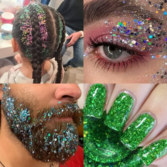 Multicolored Chunky & Fine Glitter Mix {5}