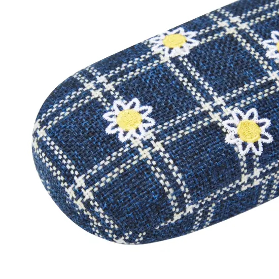 Hard Shell Sunglasses Case for Women, Eyeglass and Eyewear Holders in 4 Plaid Designs (4 Pack) Multicolor {6}