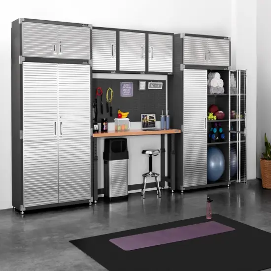 Seville Classics UltraHD Storage Cabinet, 48" W x 24" D x 72" H Graphite {3}